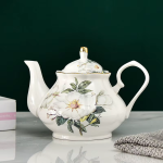 Bloementheepot van keramiek 900 ml — Grote witte bloem