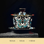 Chinees theeservies van porselein met glazuurdecor — Soepterrine