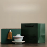 Chinese gaiwan Sancai van keramiek — Met geschenkdoos