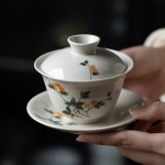 Chinese gaiwan van Dehua-porselein