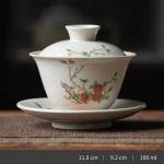 Chinese gaiwan van Dehua-porselein — Lychee