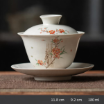 Chinese gaiwan van Dehua-porselein — Saffloer