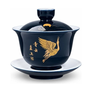 Chinese porseleinen gaiwan met schoteltje