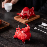 Chinese stier beeldje van keramiek