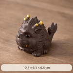 Chinese tea pet drakenvis — Zonder donkerbruin voetstuk