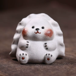 Chinese tea pet in berenvorm van Yixing-klei — 5,6 × 4,7 × 4,7 cm