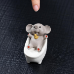 Chinese tea pet met badende dieren van Yixing-klei