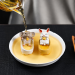 Chinese tea pet met badende dieren van Yixing-klei