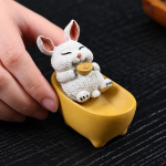 Chinese tea pet met badende dieren van Yixing-klei