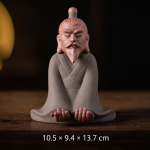 Chinese tea pet van paarse klei — Zittend met puntbaard