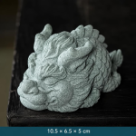 Chinese theefigurine van keramiek met mythische wezens — Liggend met gehoornde kop