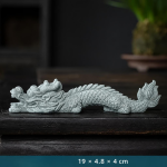 Chinese theefigurine van keramiek met mythische wezens — Liggend met waaierstaart