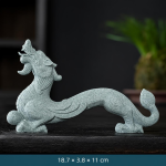 Chinese theefigurine van keramiek met mythische wezens — Op vier poten, nek omhoog