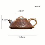 Chinese Yixing theepot van zisha-klei met landschap