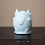 Dierlijke tea pet van blauw-wit porselein — Olifant