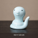 Dierlijke tea pet van blauw-wit porselein — Zwaan