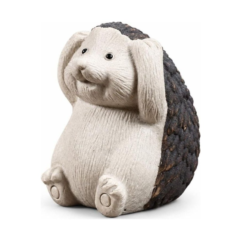 Egeltje als tea pet van Yixing-klei