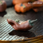 Fruitvormige tea pet van Yixing-klei — Roodbruine chilipeper