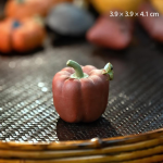 Fruitvormige tea pet van Yixing-klei — Roodbruine pompoen