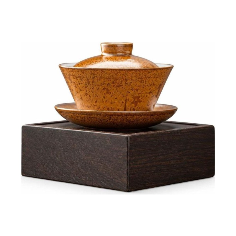 Gaiwan met gouden glazuur van porselein