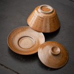 Gaiwan met gouden glazuur van porselein