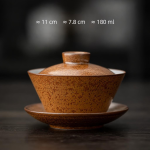 Gaiwan met gouden glazuur van porselein
