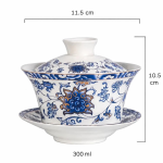 Gaiwan met handbeschilderd Chinees motief