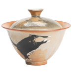 Gaiwan met kat van porselein