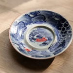 Gaiwan met vissen van porselein