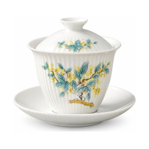 Gaiwan porselein met botanisch decor