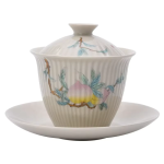 Gaiwan porselein met botanisch decor