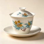 Gaiwan porselein met botanisch decor
