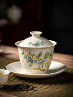 Gaiwan porselein met botanisch decor