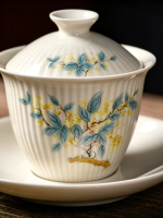 Gaiwan porselein met botanisch decor