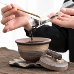 Gaiwan van keramiek met deksel en schotel
