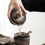 Gaiwan van keramiek met deksel en schotel