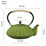 Gietijzeren theepot met filter 800 ml — Bol met bobbels