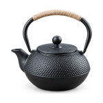 Gietijzeren theepot met uitneembaar filter