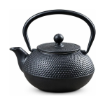Gietijzeren theepot, theekopje of onderzetter