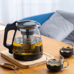 Glazen theepot met filter en geperforeerd mandje