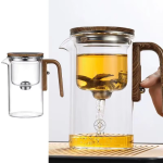 Glazen theepot met filter en magnetische knop