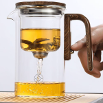 Glazen theepot met filter en zijbediening