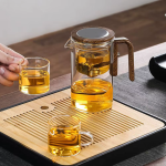 Glazen theepot met filter en zijbediening