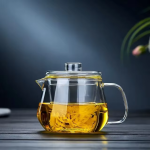 Glazen theepot met filter van borosilicaatglas — 480 ml