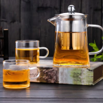 Glazen theepot met geïntegreerd filter
