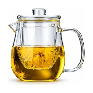 Glazen theepot met infuser in 2 inhoudsmaten