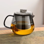 Glazen theepot met infuser in 2 inhoudsmaten — 480 ml rookgrijs