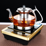 Glazen theepot met infuser in het midden
