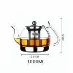 Glazen theepot met infuser in het midden — 1 000 ml