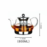 Glazen theepot met infuser in het midden — 800 ml